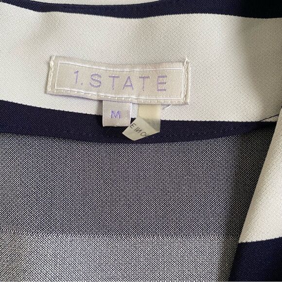 1. state navy & White Striped Dress Size M - Picture 5 of 6